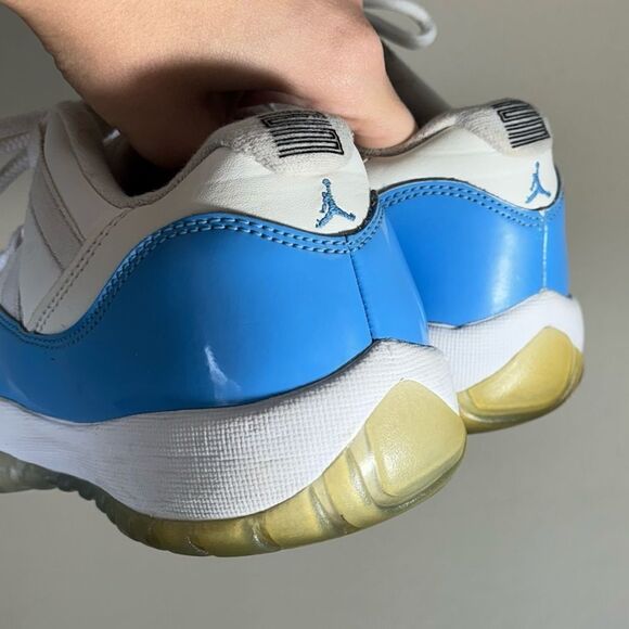 Nike Air Jordan 11 Retro UNC White Blue Sneakers Size 7 - Picture 8 of 12